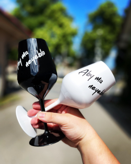 Vínový pohár 470ml s potlačou "Aby ma neyeblo