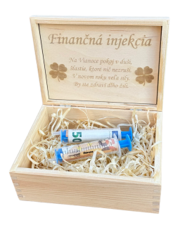 Finančná injekcia v krabičke Vianoce