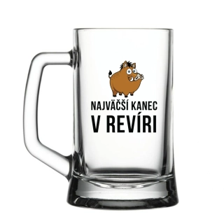 Pivový krígel s potlačou Najväčší kanec v revíri