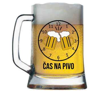 Pivový krígel s potlačou Čas na pivo