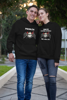 Set párové mikiny s potlačou Problém/Nikto nemiluje problémy tak ako ja