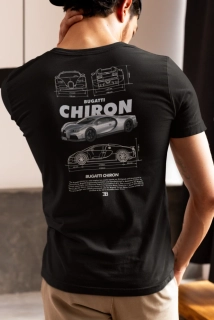 Autičkárske tričko BUGATTI CHIRON V2 white