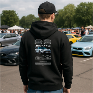 Mikina s potlačou MERCEDES AMG GTR BLACK