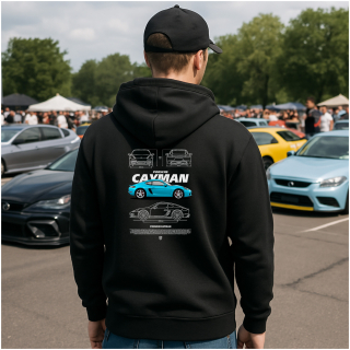 Mikina s potlačou PORSCHE CAYMAN BLUE