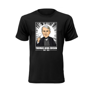 Vtipné tričko s potlačou "Thomas Alva Edison"