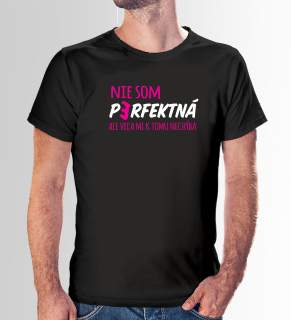 VÝPREDAJ Tričko s potlačou "Nie som perfektná"