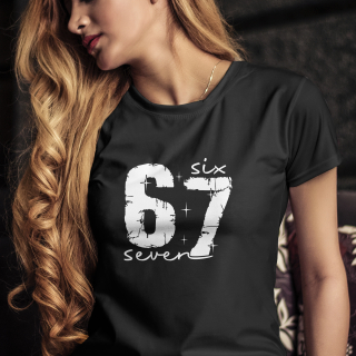 Tričko s potlačou "Six Seven 67"